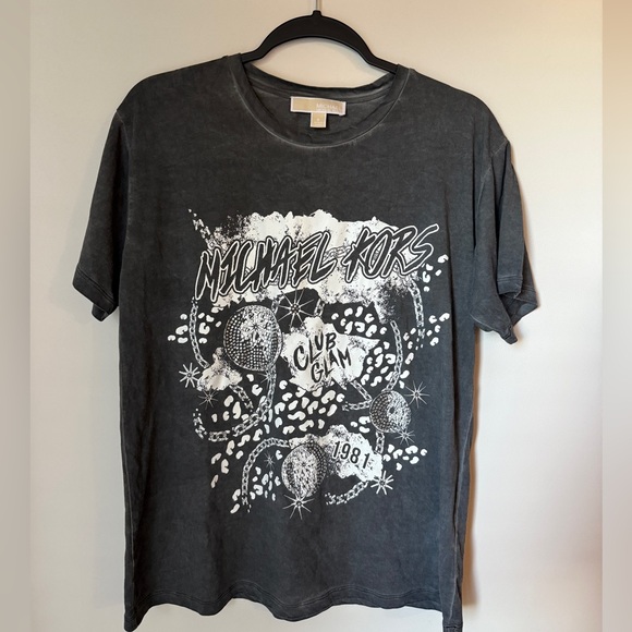 Michael Kors Gray Graphic Tee - Picture 1 of 2